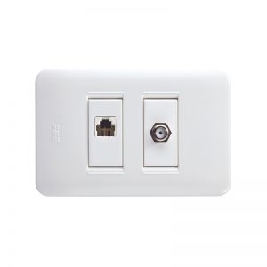 Toma Teléfono Americana 4 hilos (RJ11) + TVA